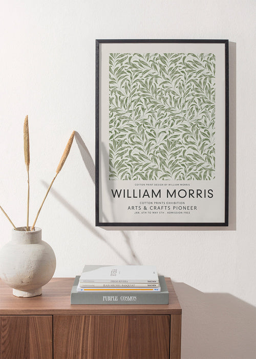 Botanische poster William Morris bladmotief