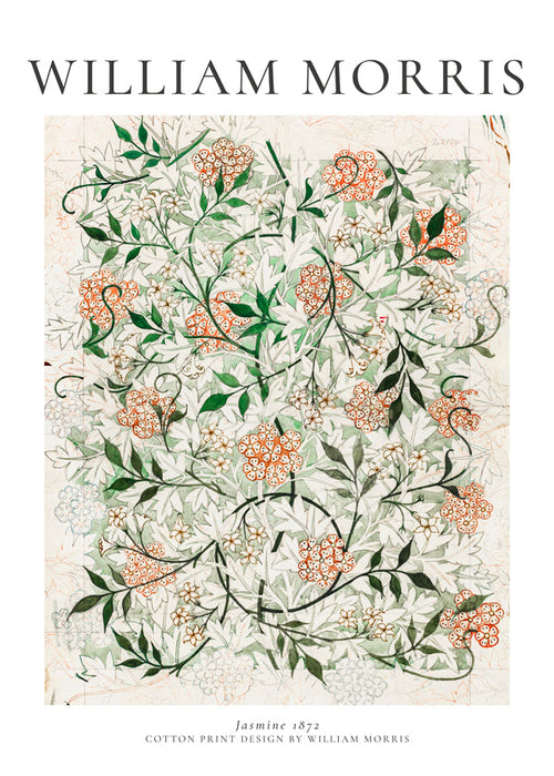 Botanische poster met jasmijn van William Morris