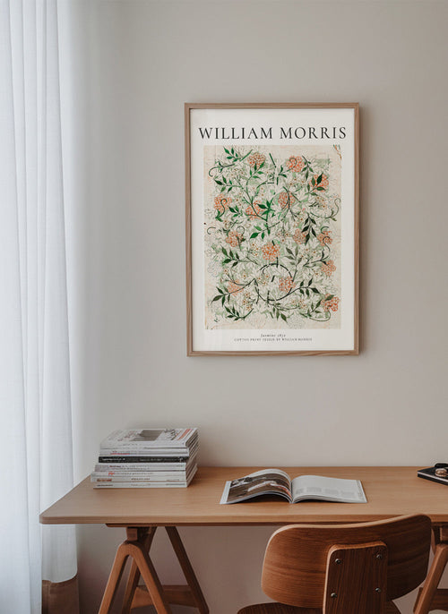 Botanische poster met jasmijn van William Morris