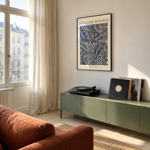 William Morri Larkspur - Framed poster in an interior