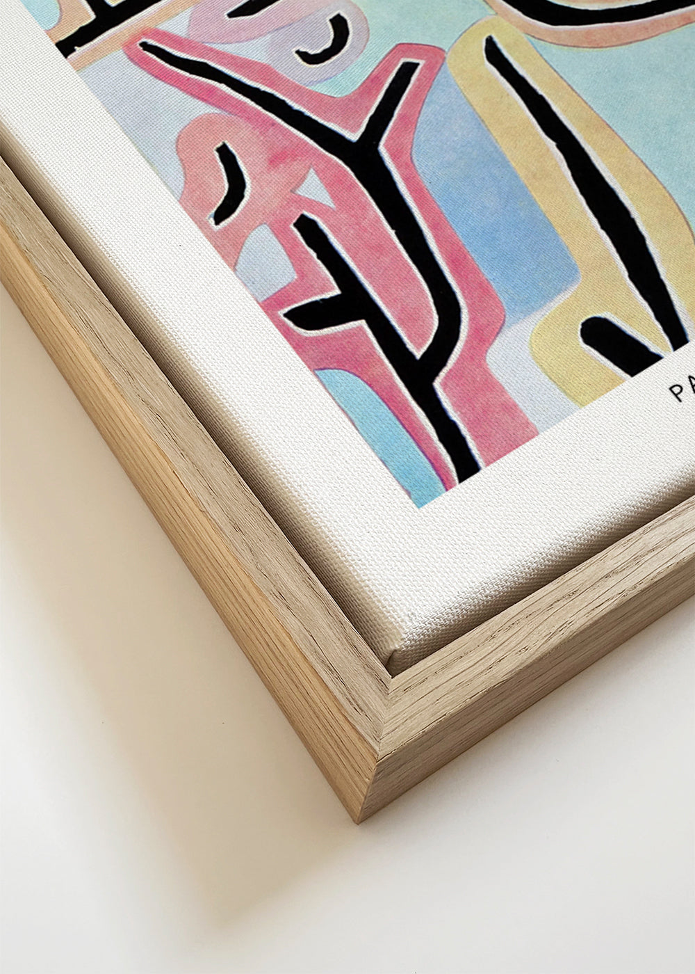 Abstract kunstwerk met gestileerde bomen