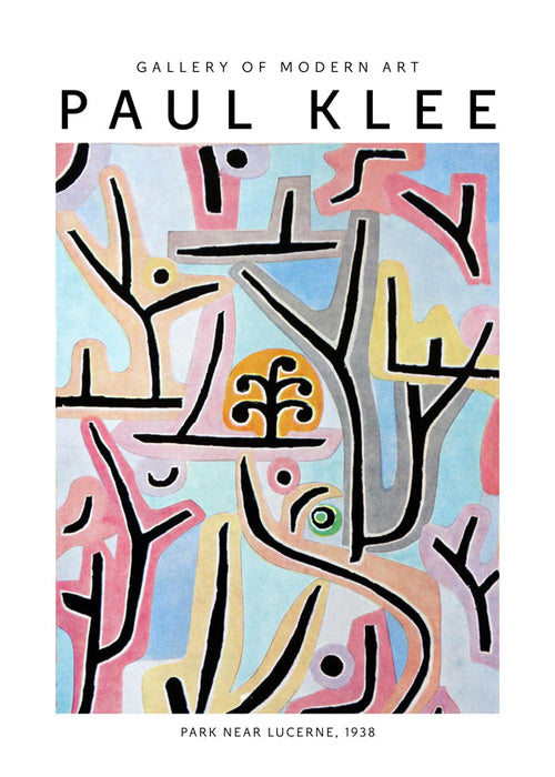Abstract kunstwerk met gestileerde bomen