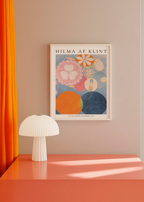 Abstract kunstwerk met circulaire bloemmotieven