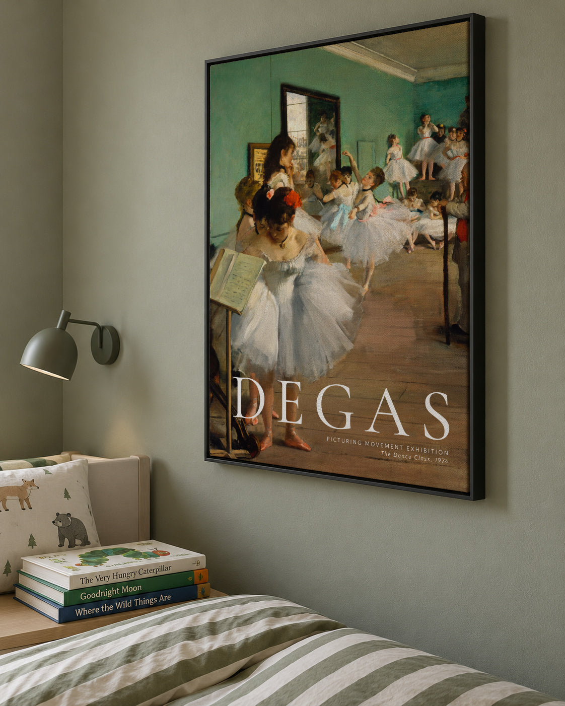 Edgar Degas The Blue Dancers, 1898 - Framed canvas in an interior