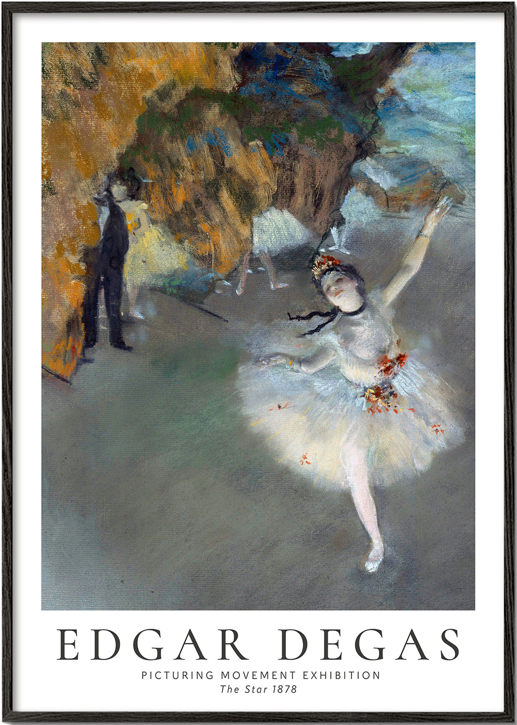 Vintage danseres kunstwerk in beweging