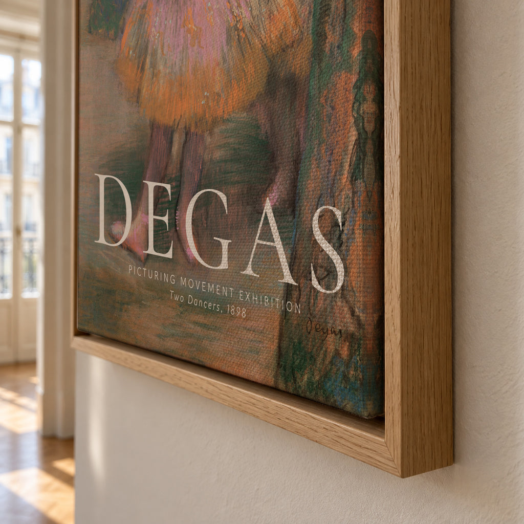 Edgar Degas Two Dancers - Framed canvas detail
