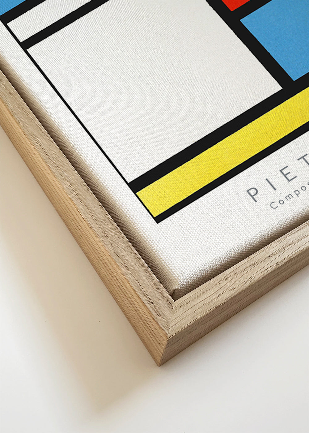 Geometrische poster Mondrian met primaire kleuren