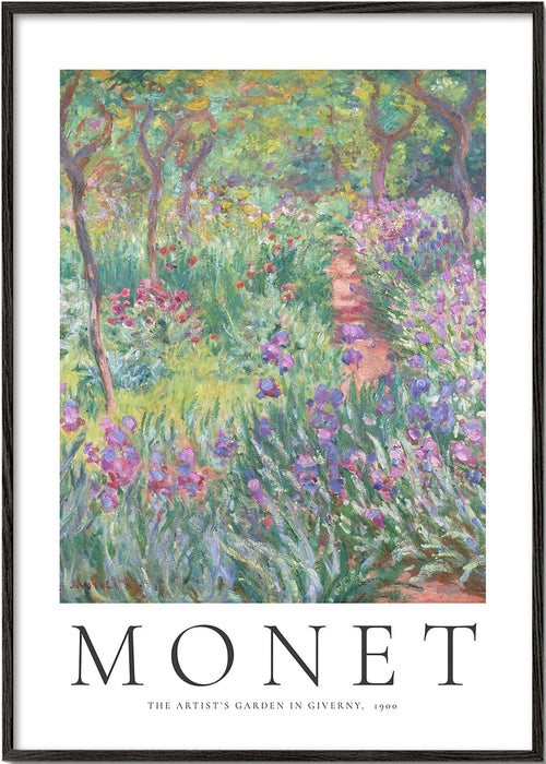 Botanische print: irissenpad in Giverny