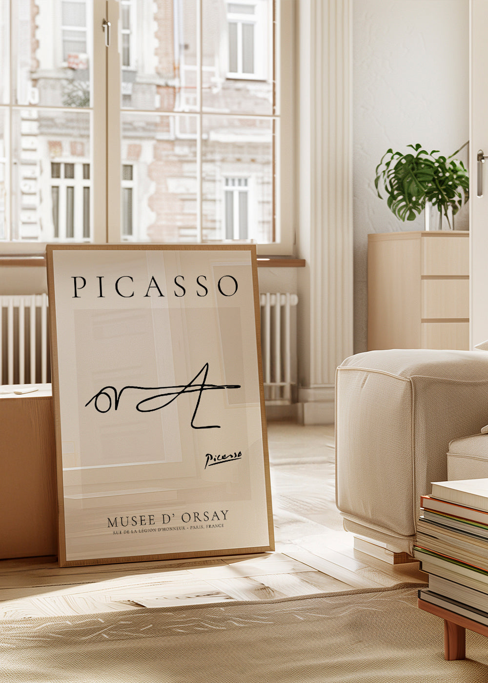Lijntekening insect kunstwerk gesigneerd Picasso