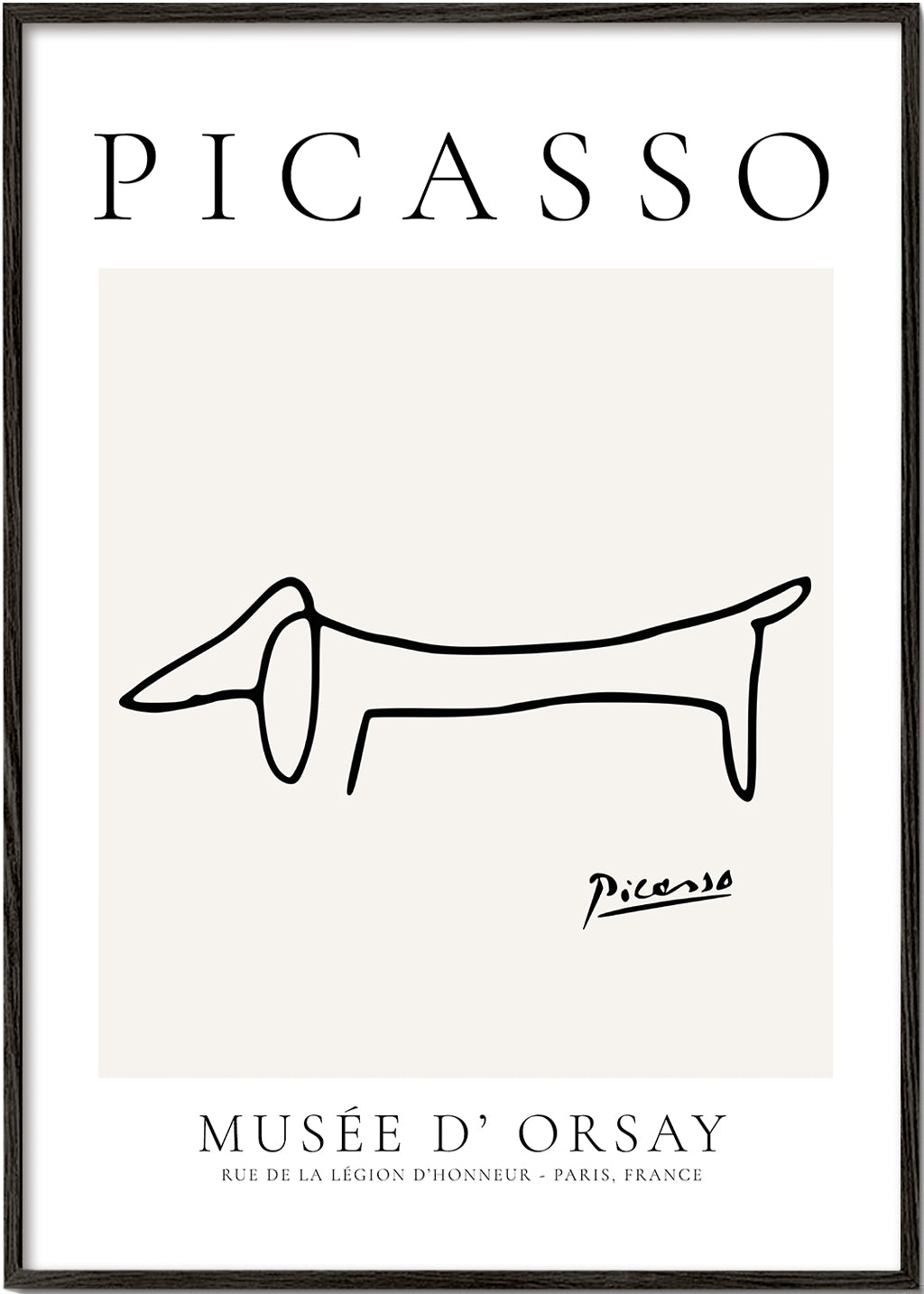 Artwork teckel lijntekening minimal