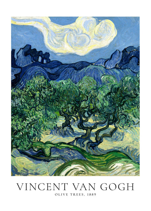 Botanische poster Olijfbomen van Van Gogh