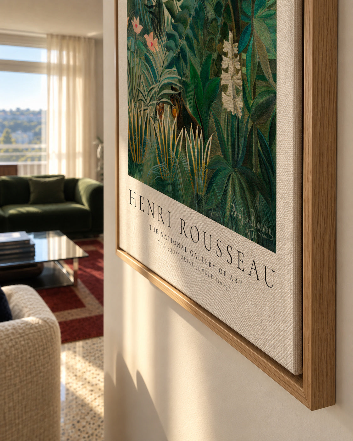 Henri Rousseau The equatorial jungle - Framed canvas detail