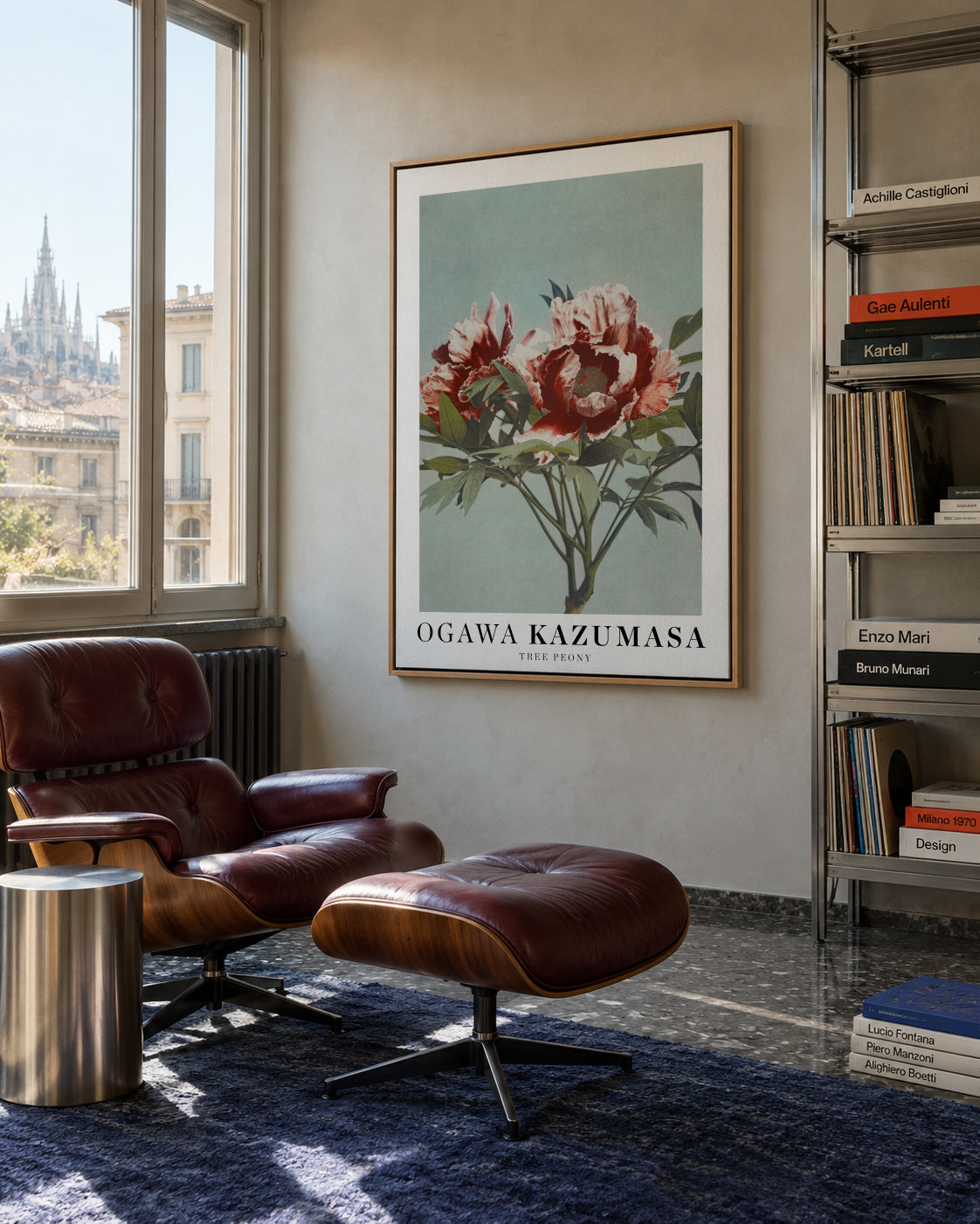 Ogawa Kazumasa Tree Peony - Framed canvas in an interior