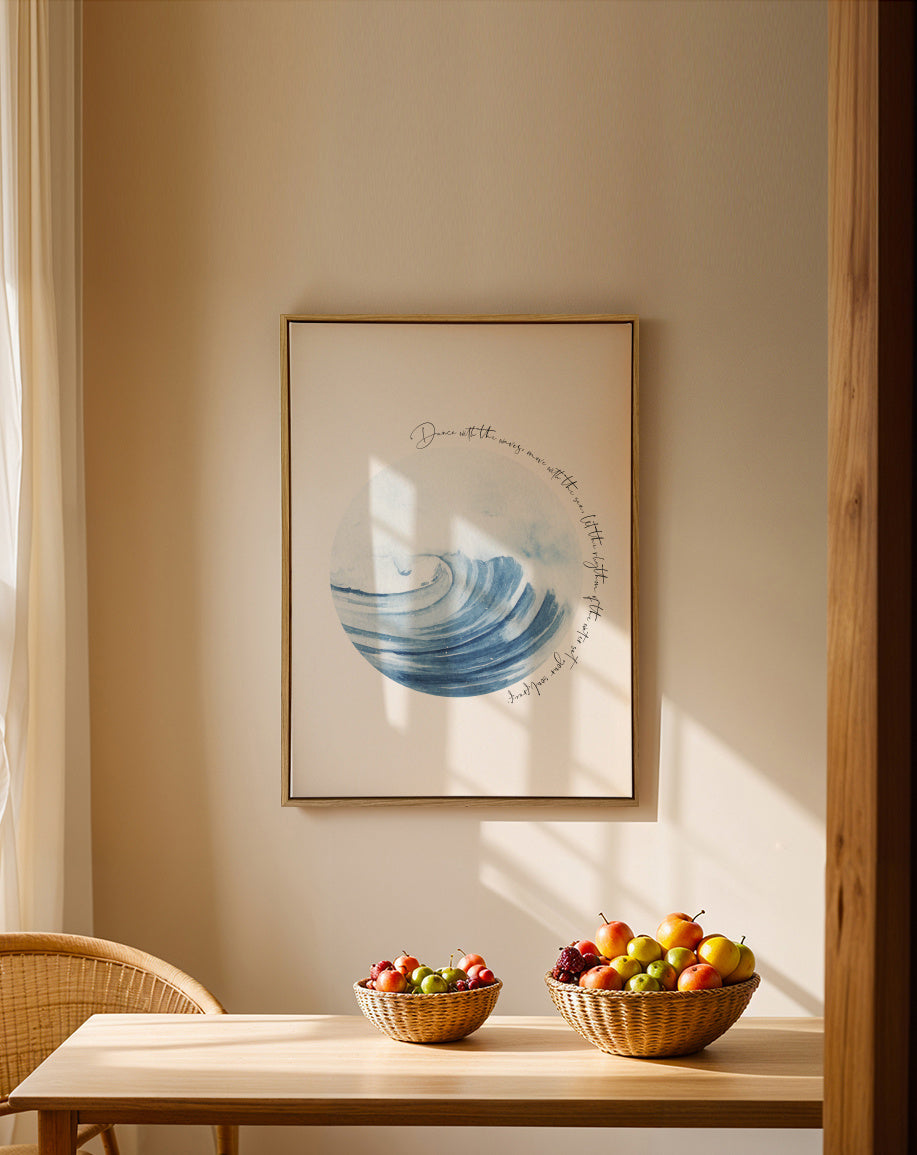 Inspirational Ocean Life Quotes - Framed canvas in an interior