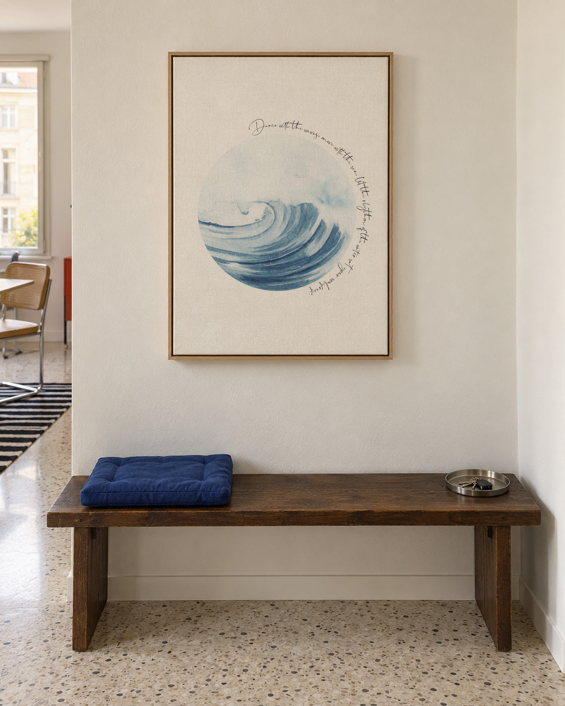 Inspirational Ocean Life Quotes - Framed canvas in an interior