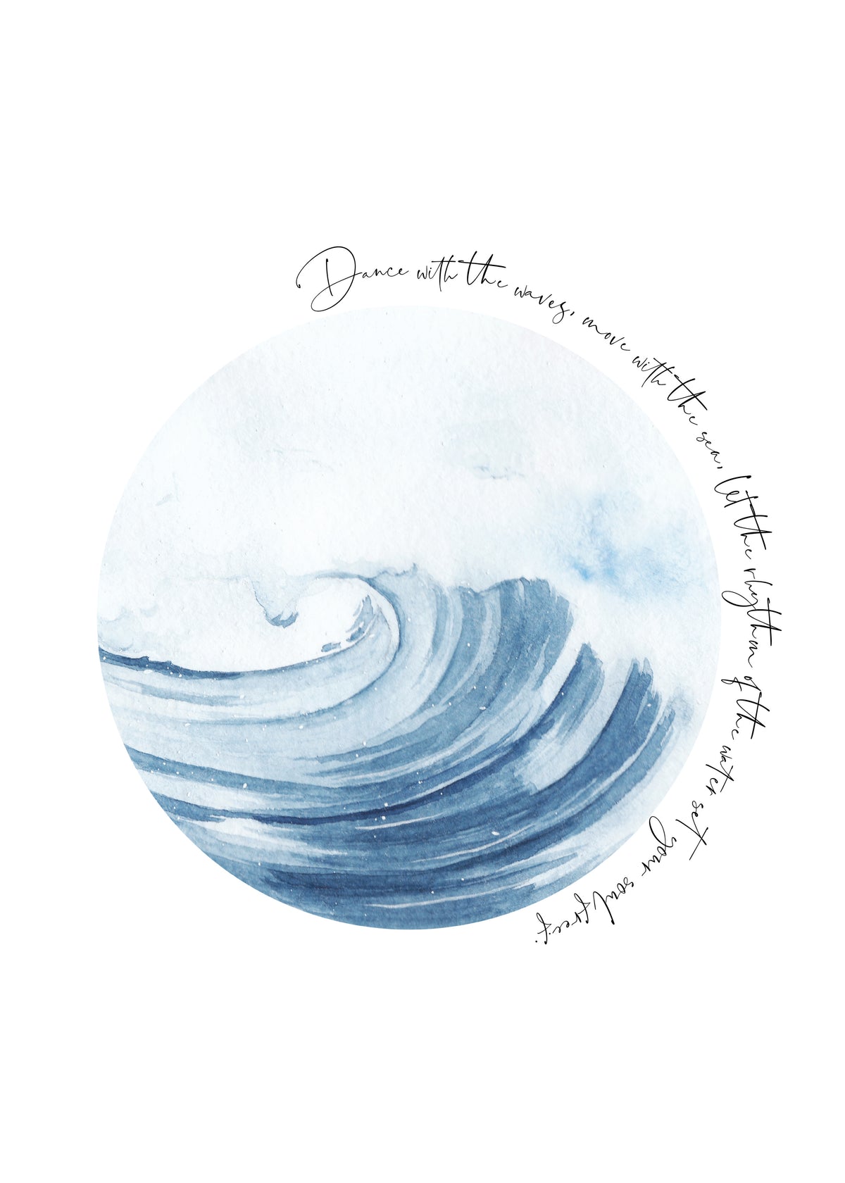 Inspirational Ocean Life Quotes - Unframed art print