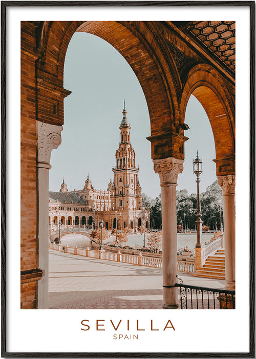 Keuken kunst Sevilla: bogen die het plein omlijsten