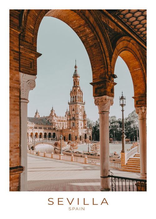 Keuken kunst Sevilla: bogen die het plein omlijsten