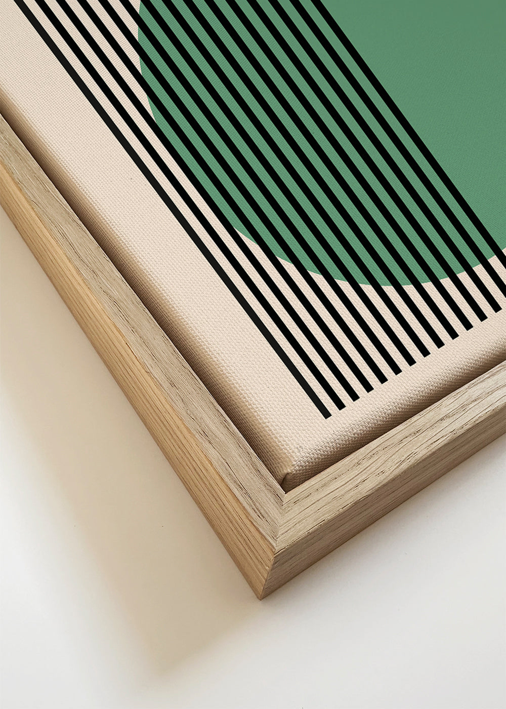 Geometrische poster Bauhaus groene cirkel