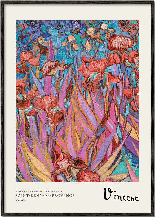 Botanische poster: Kleurrijke irissen