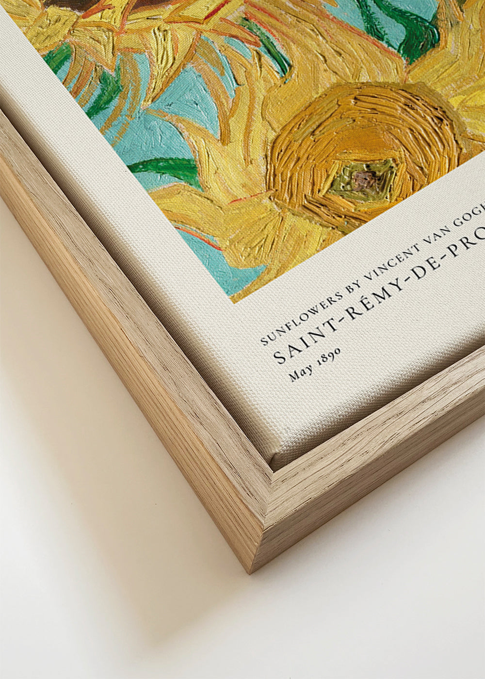 Botanische poster zonnebloemen in olie