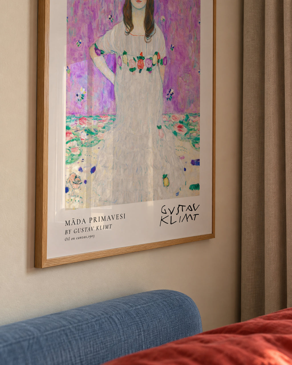 Ma?da Primavesi by Gustav Klimt - Framed poster detail