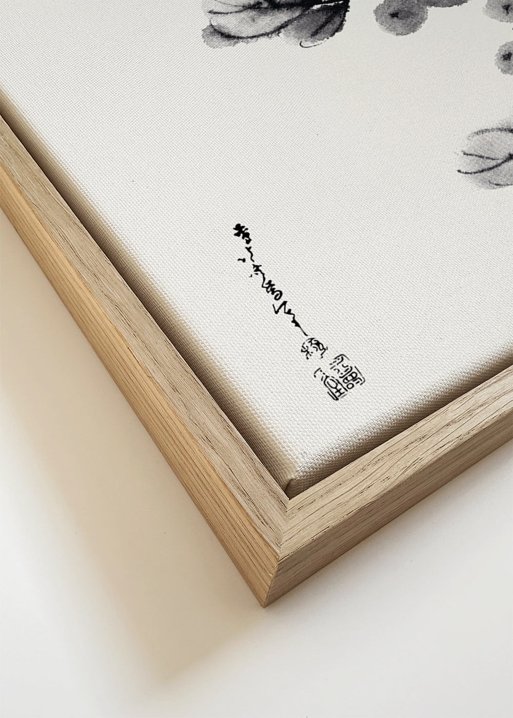 Botanische poster Hokusai: besentak in inkt