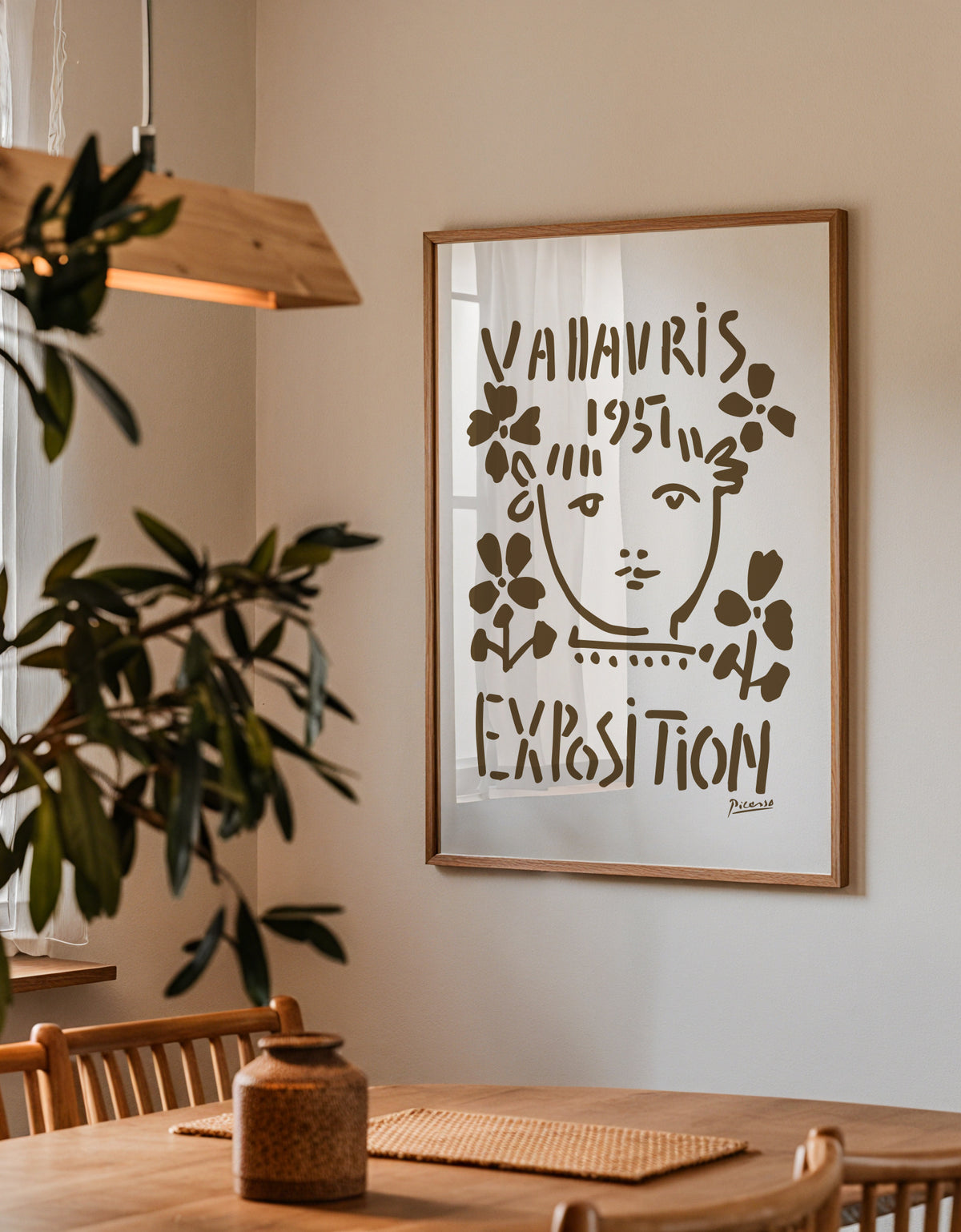 PIcasso Vallauris 1951 Exposition Poster - Framed poster detail