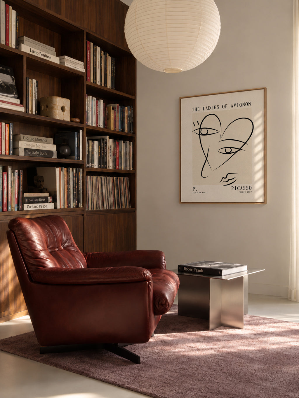 Picasso Ladies of Avignon sketch Poster - Framed canvas in an interior