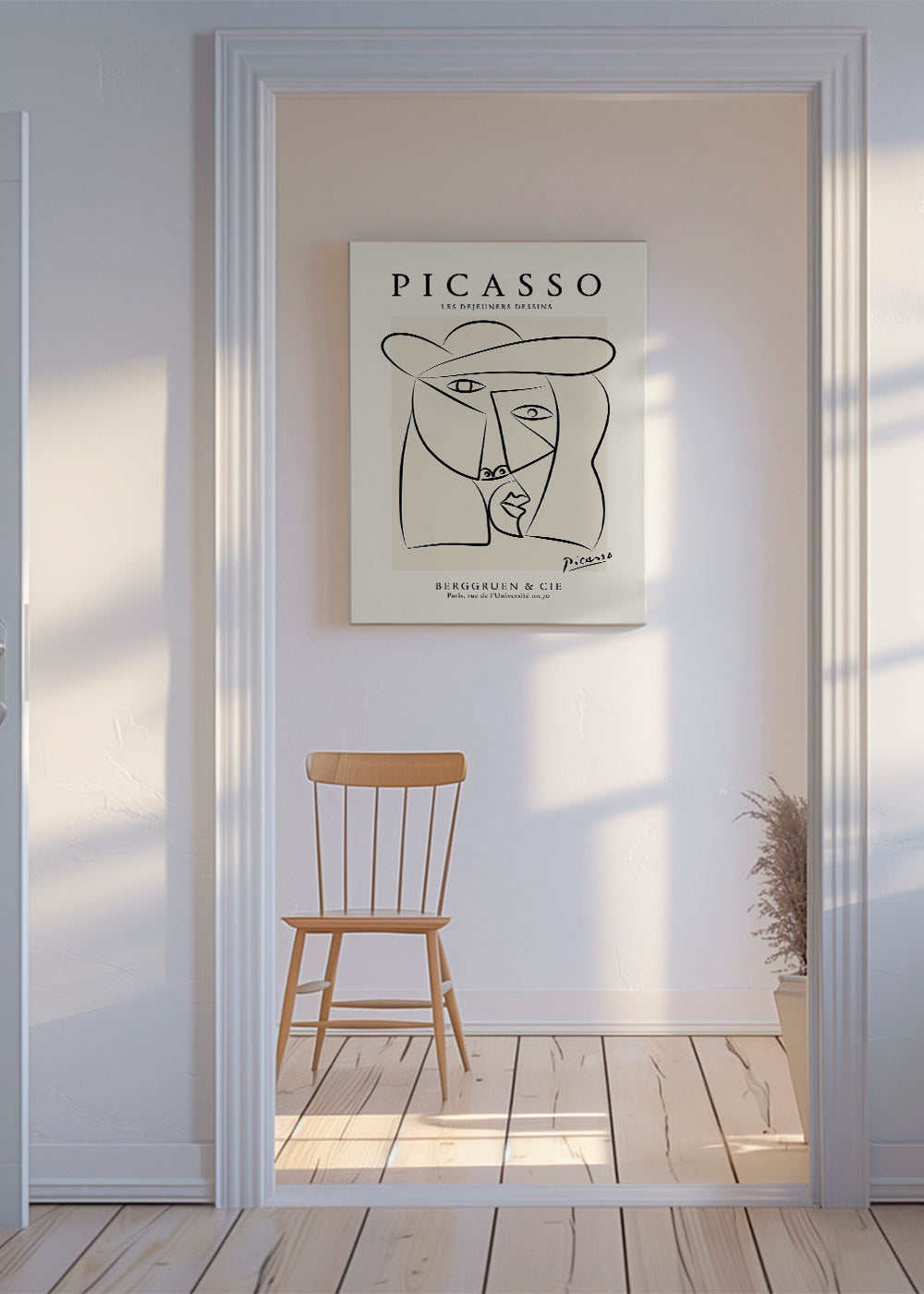 Picasso Woman in a Hat Sktech Poster