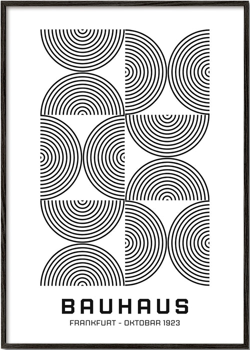 Geometrisch poster Bauhaus concentrische cirkels