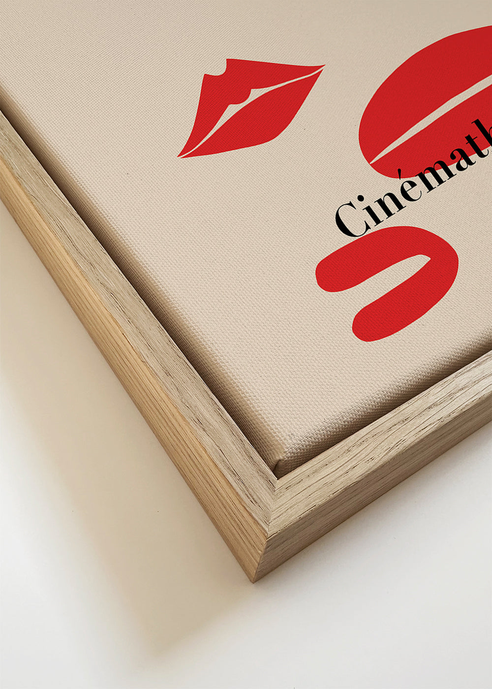 Vintage poster met rode lippen
