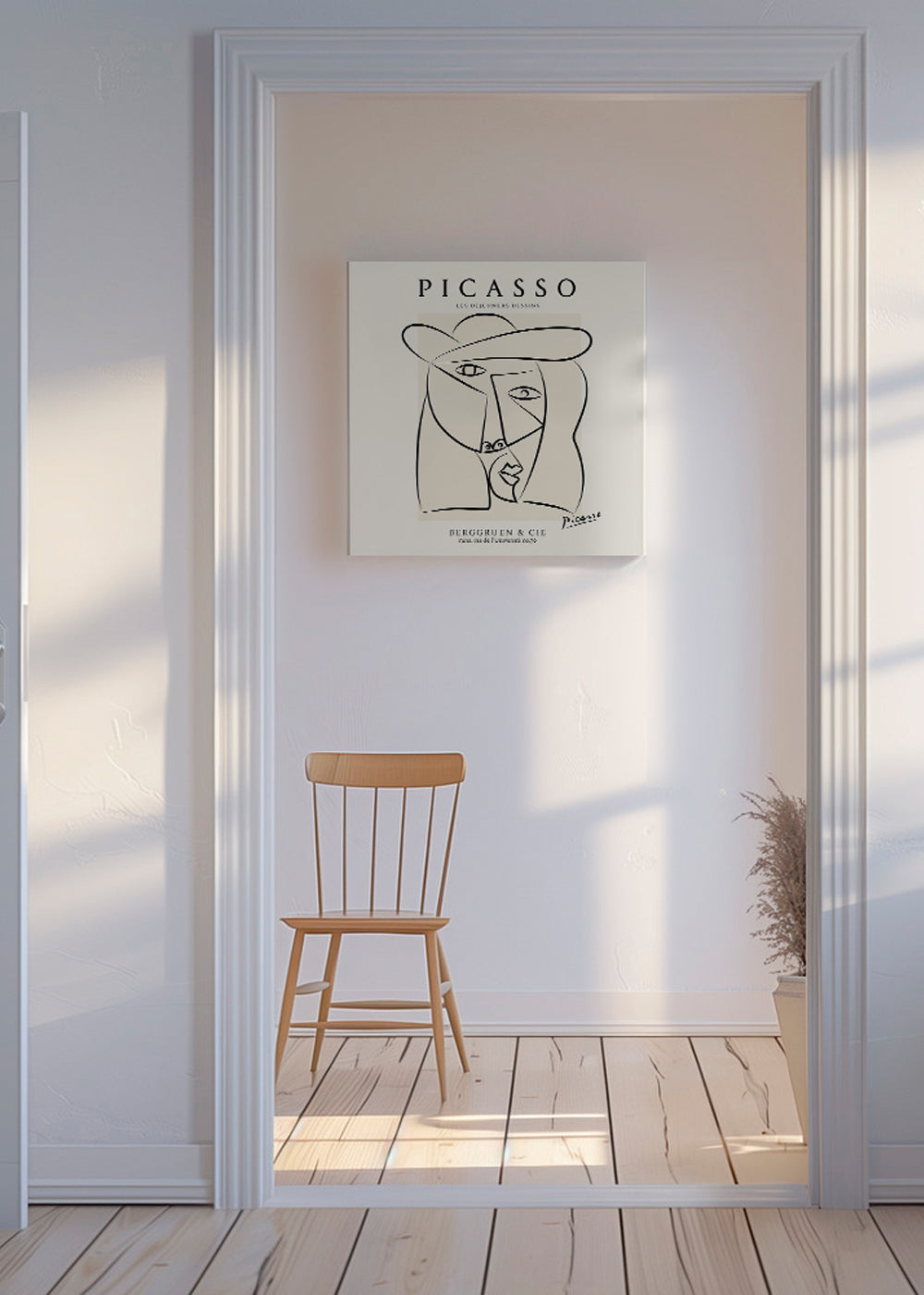 Picasso Woman in a Hat Sktech Poster - Square