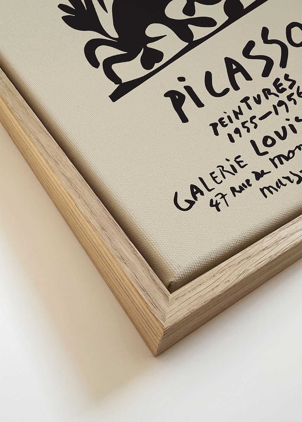 Vintage poster Picasso zwart en beige