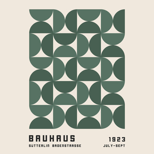 Geometrische poster Bauhaus groen 1923