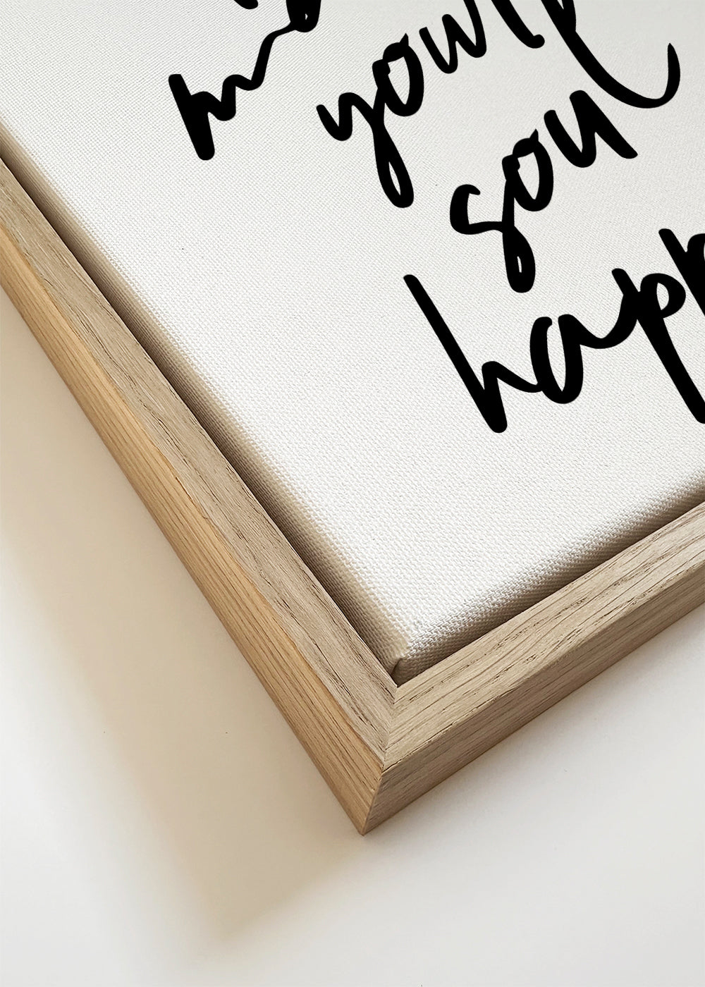 Minimalistische poster met handgeschreven citaat