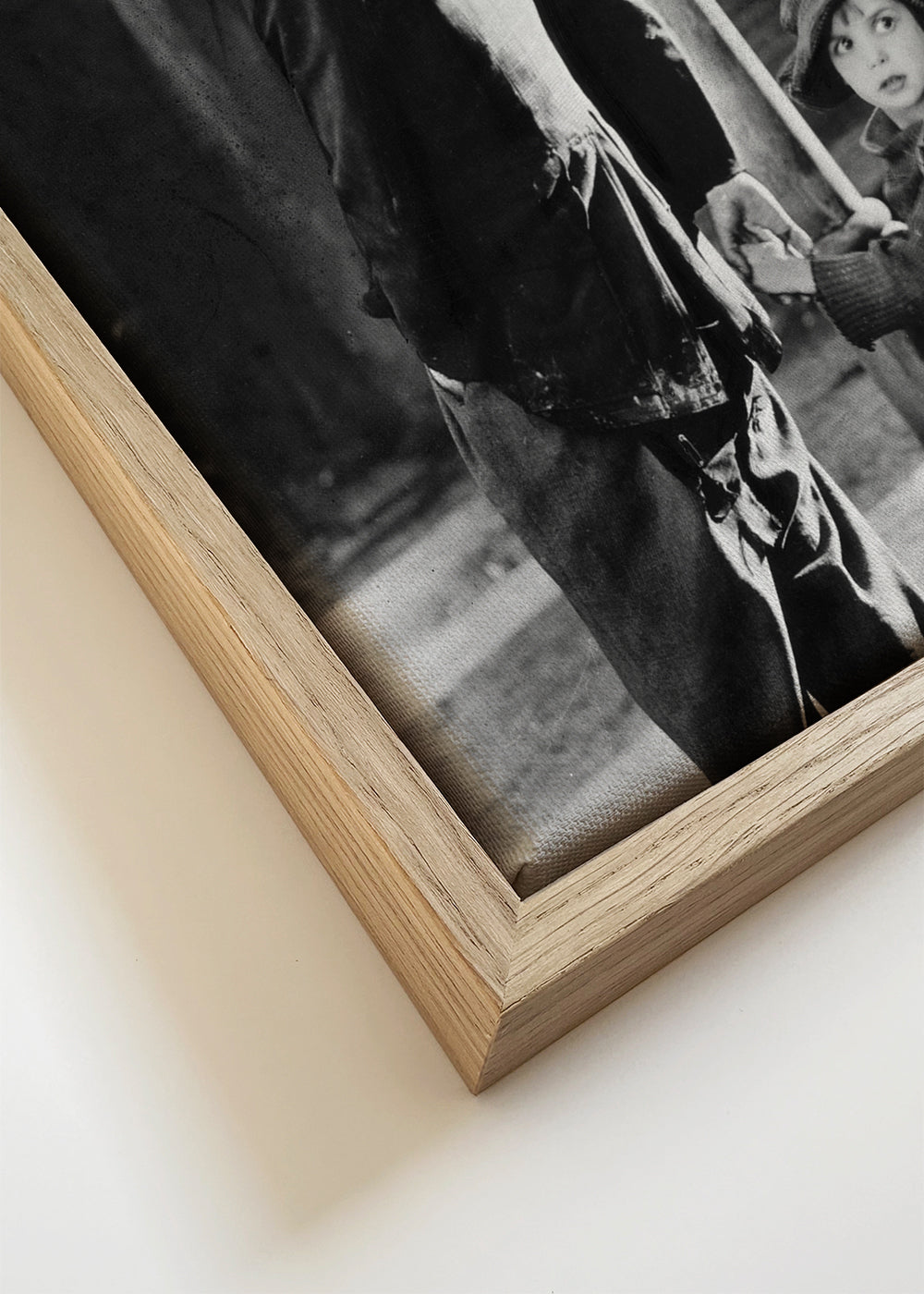 Vintage-portret: man met bolhoed en kind