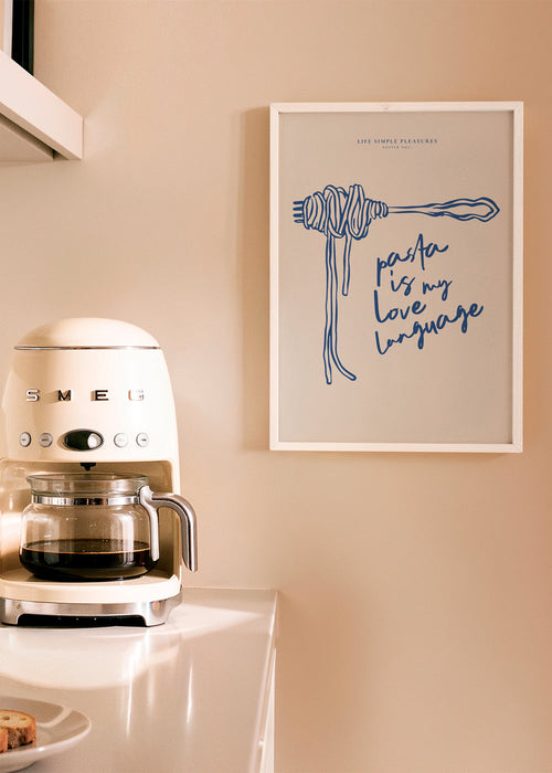 Keuken kunst pasta vork illustratie