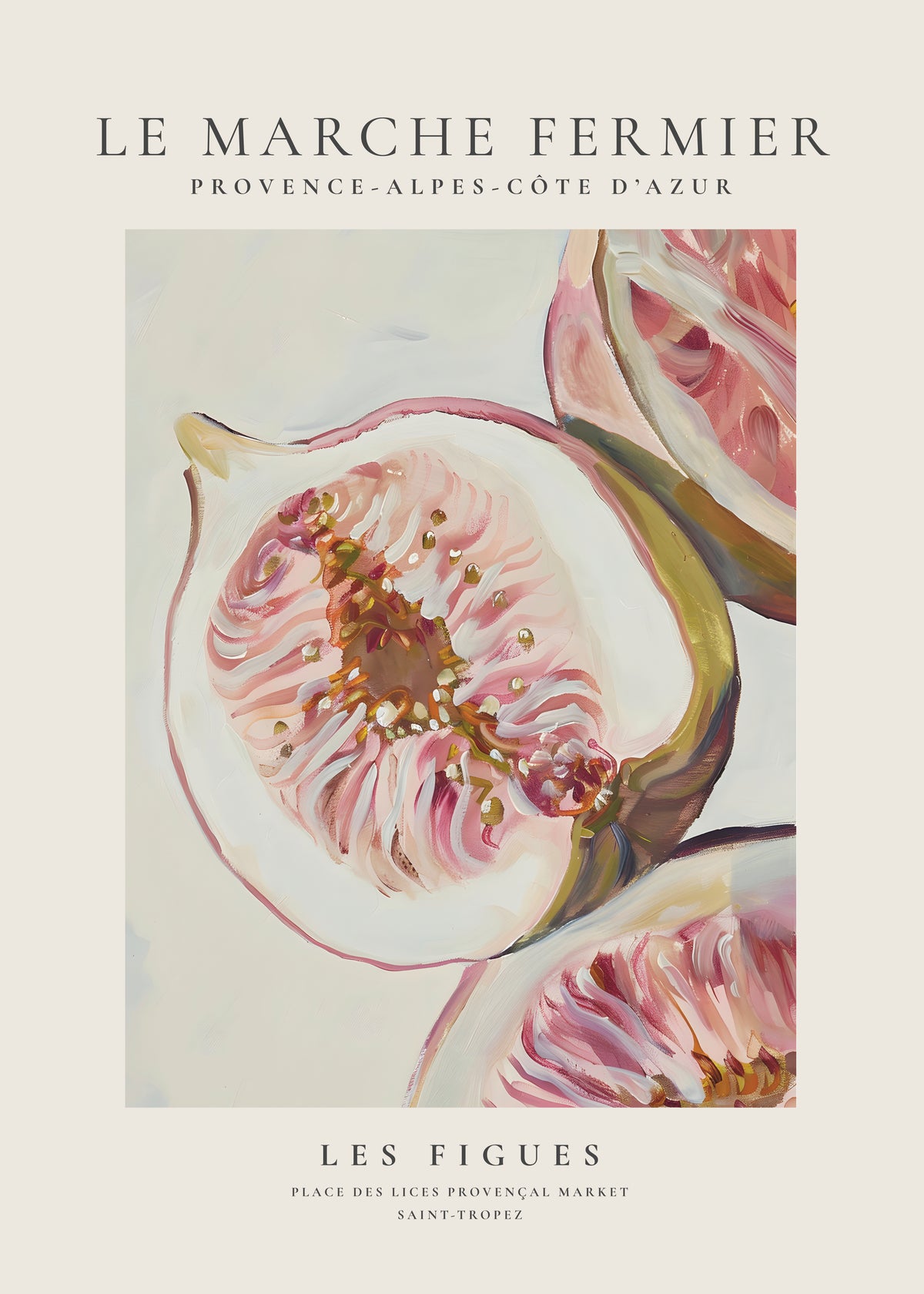 Le marche fermier - LES FIGUES - Unframed art print