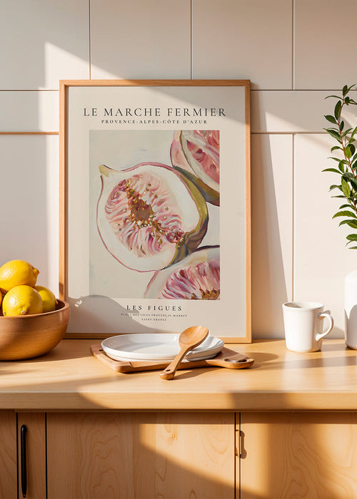 Keuken kunst met vijgen illustratie