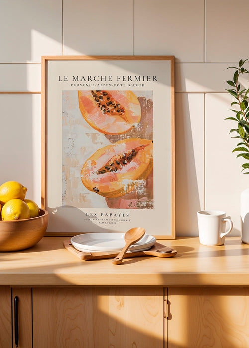 Keuken kunst Papaja illustratie