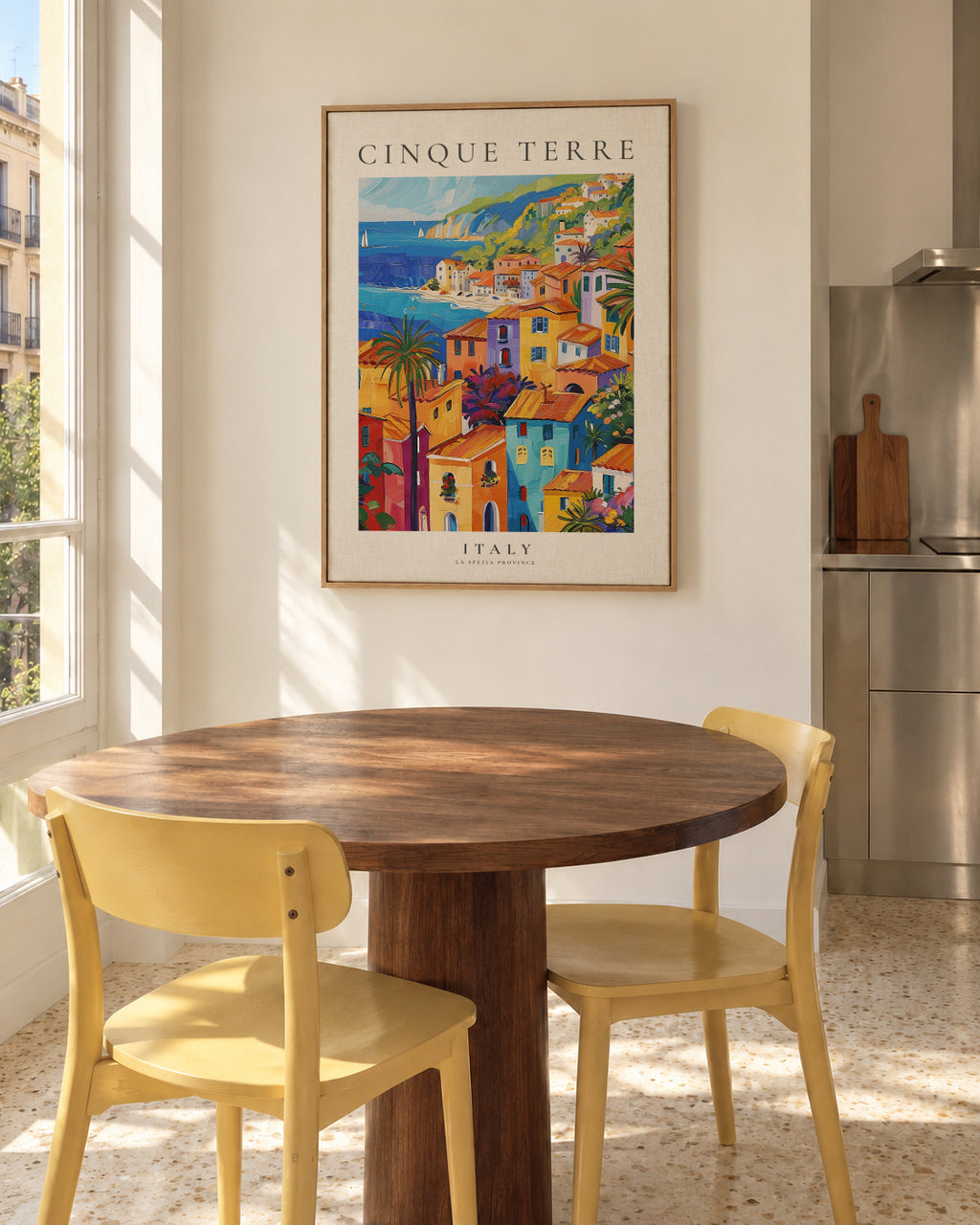 Cinque Terre, Italy - Framed canvas in an interior