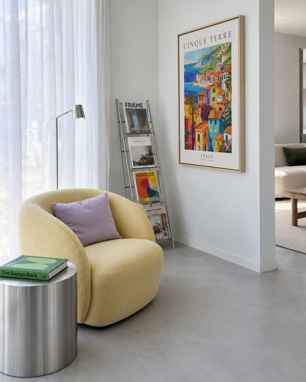 Cinque Terre, Italy - Framed canvas in an interior