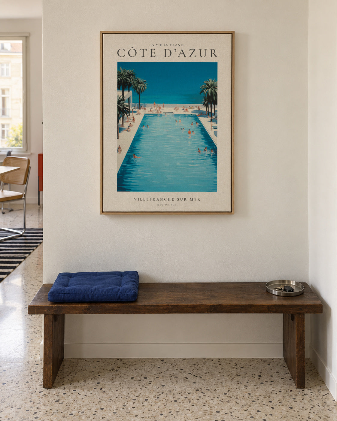 La vie en France, Côte d'Azur (French Riviera) - Framed canvas in an interior