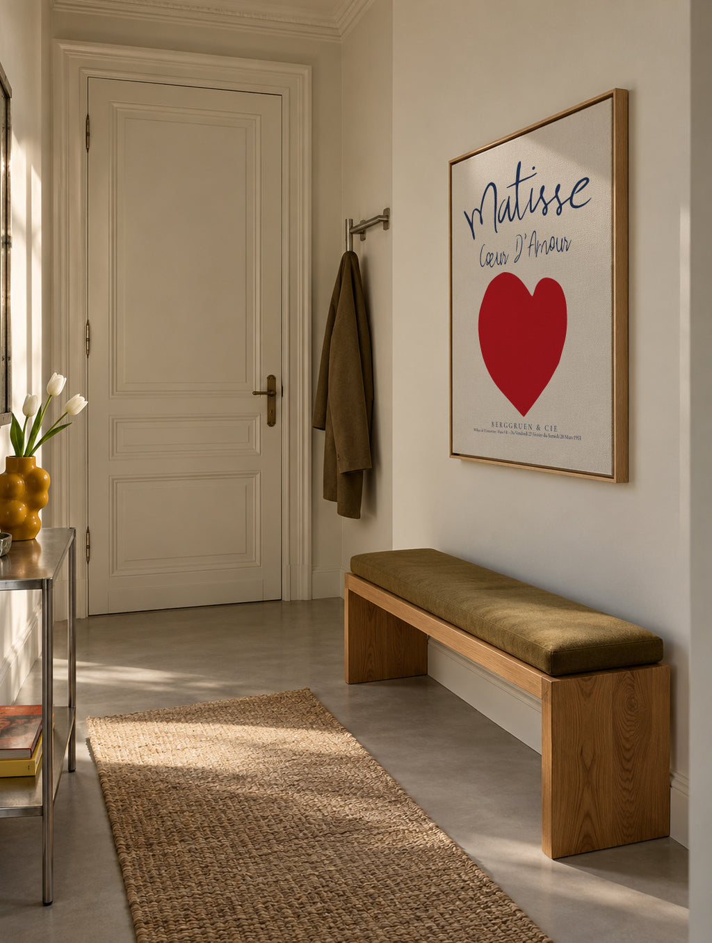 Henri Matisse, Coeur d'amour - Framed canvas in an interior