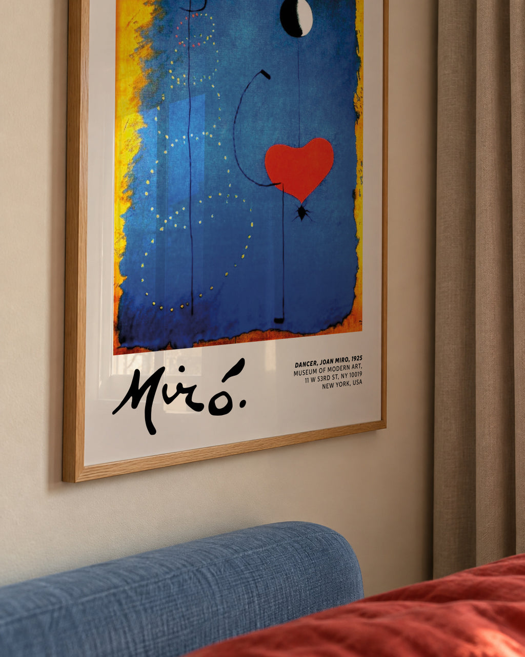 Joan Miro, Dancer II - Framed poster detail