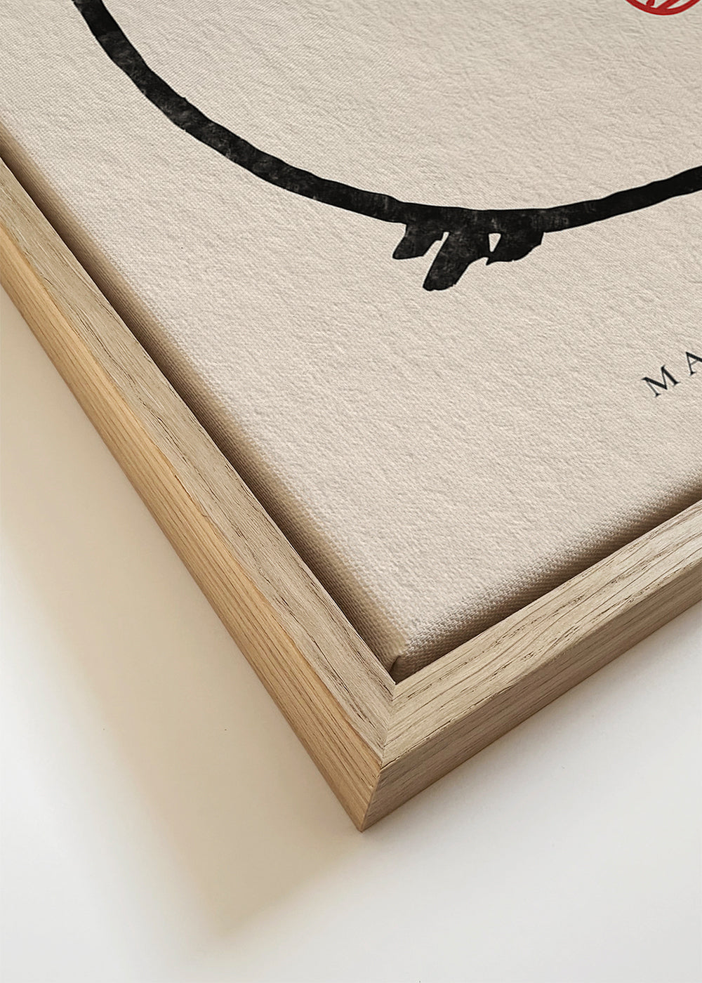 Artwork kikker inkt minimalistisch