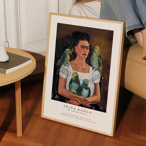 Artwork Frida Kahlo met papegaaien