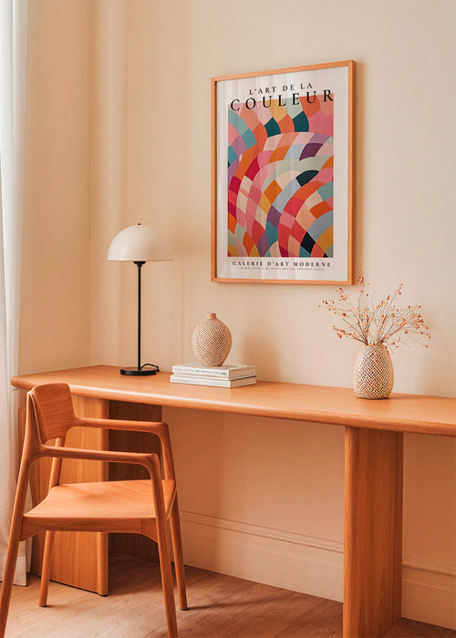 Abstracte poster met kleurrijke bogen