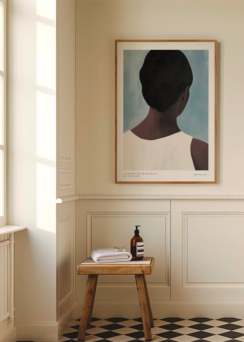 Illustratie: portret van achteren met serene palet